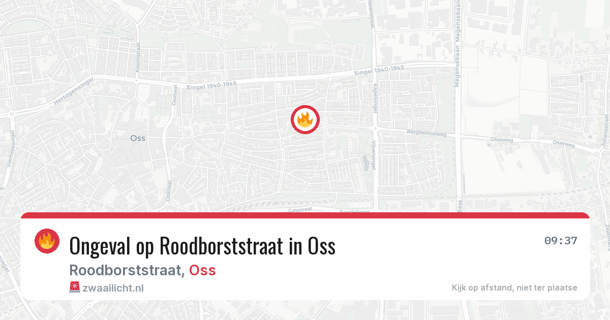 Ongeval op Roodborststraat in Oss — 24 mei 2026