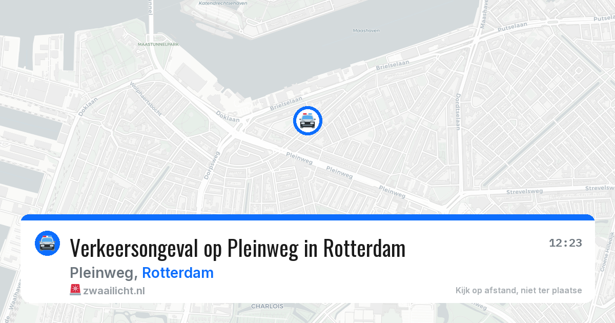 Verkeersongeval op Pleinweg in Rotterdam — 29 jun 2026
