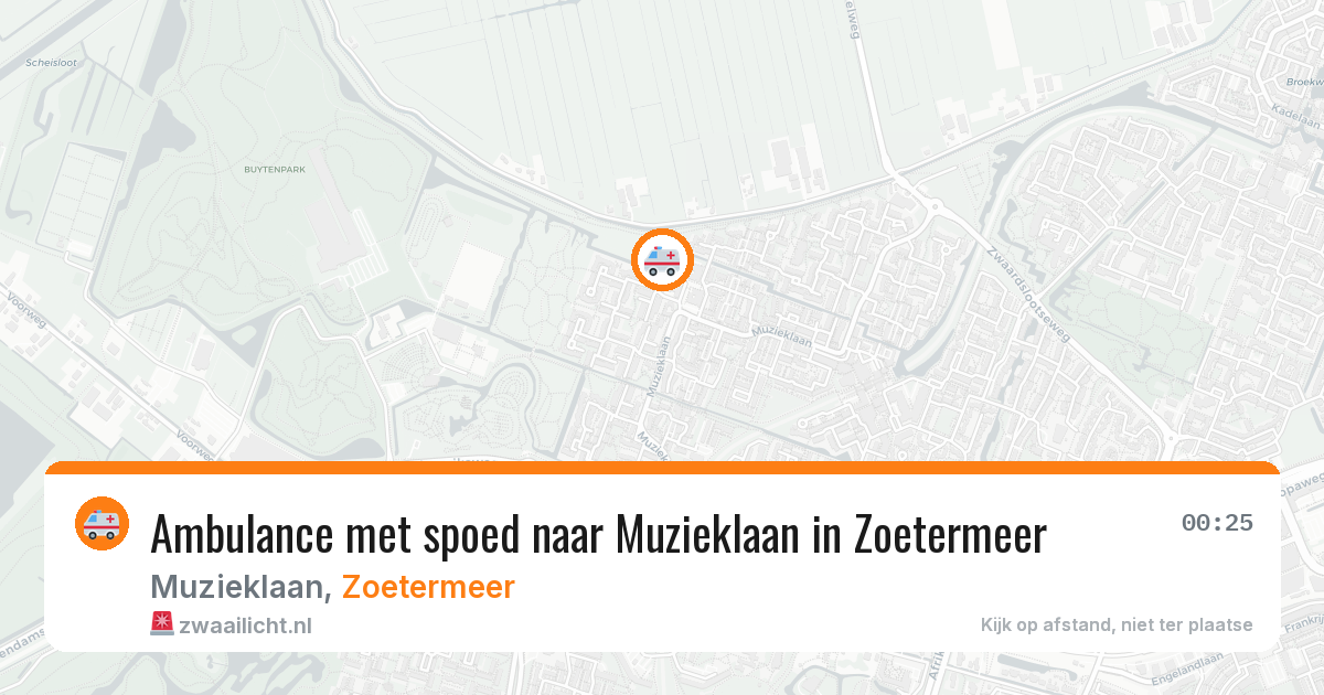 Ambulance met spoed naar Muzieklaan in Zoetermeer — 20 jun 2026