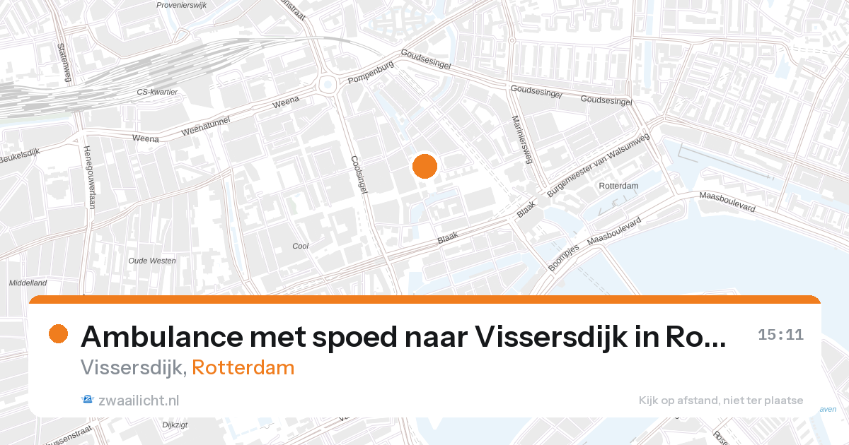 Ambulance met spoed naar Vissersdijk in Rotterdam — 28 aug 2026