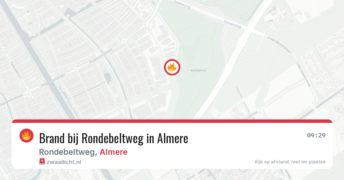Brand bij Rondebeltweg in Almere — 7 mei 2026