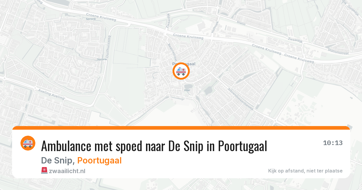 Ambulance met spoed naar De Snip in Poortugaal — 31 jul 2026