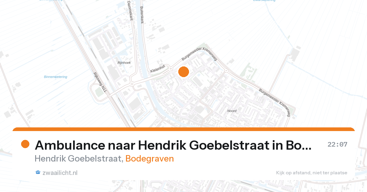 Ambulance naar Hendrik Goebelstraat in Bodegraven — 16 mrt 2026