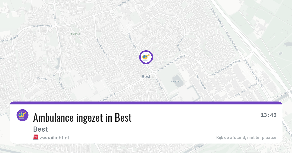 Ambulance ingezet in Best — 12 jul 2026