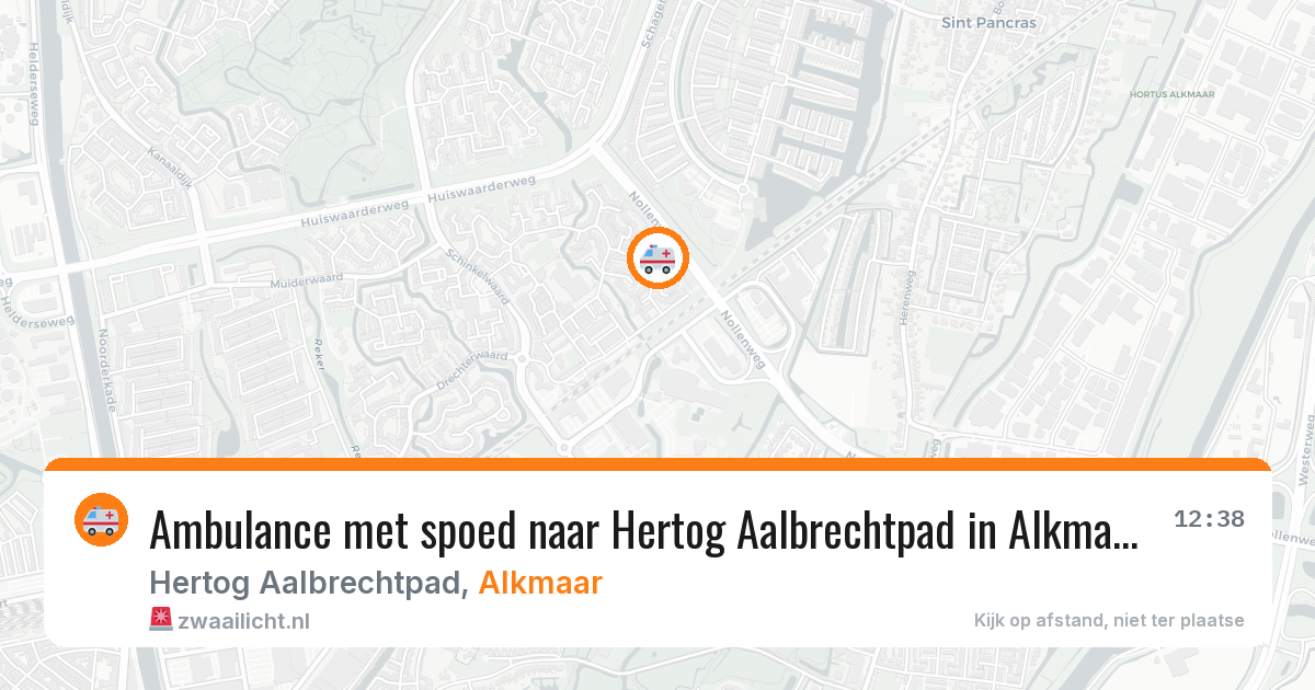 Ambulance met spoed naar Hertog Aalbrechtpad in Alkmaar — 30 jul 2026