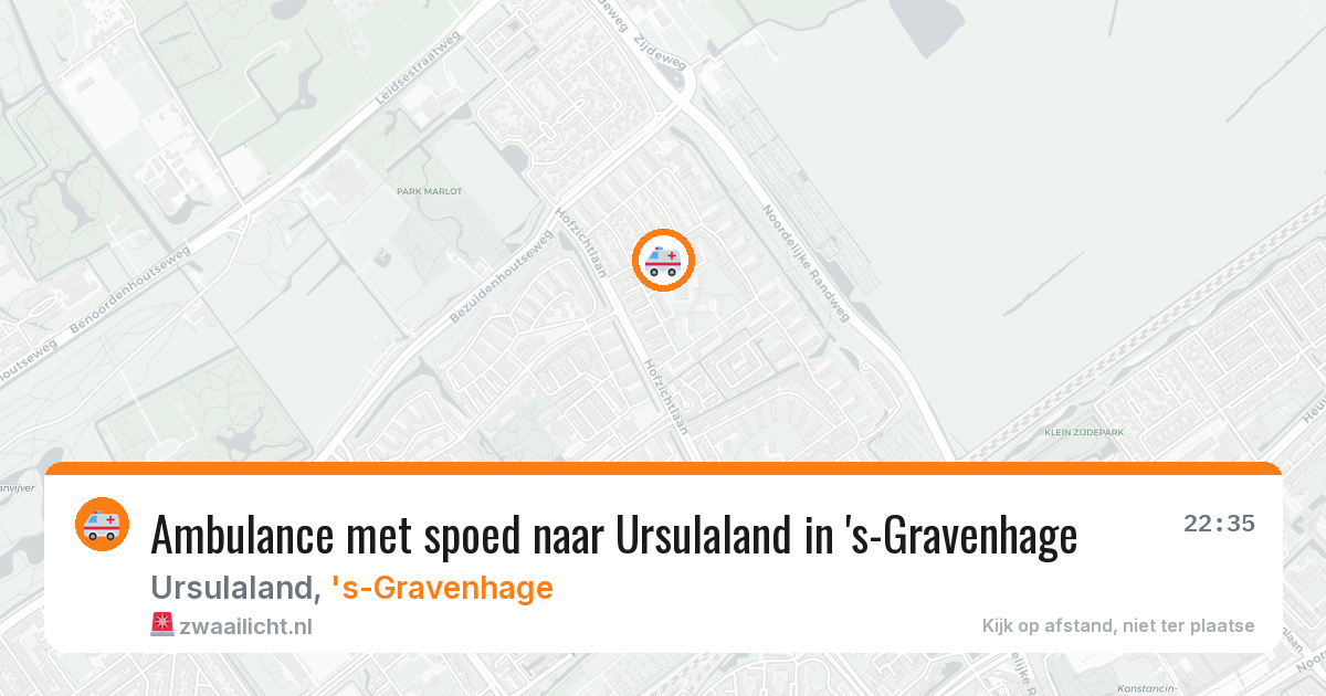 Ambulance met spoed naar Ursulaland in 's-Gravenhage — 22 jun 2026