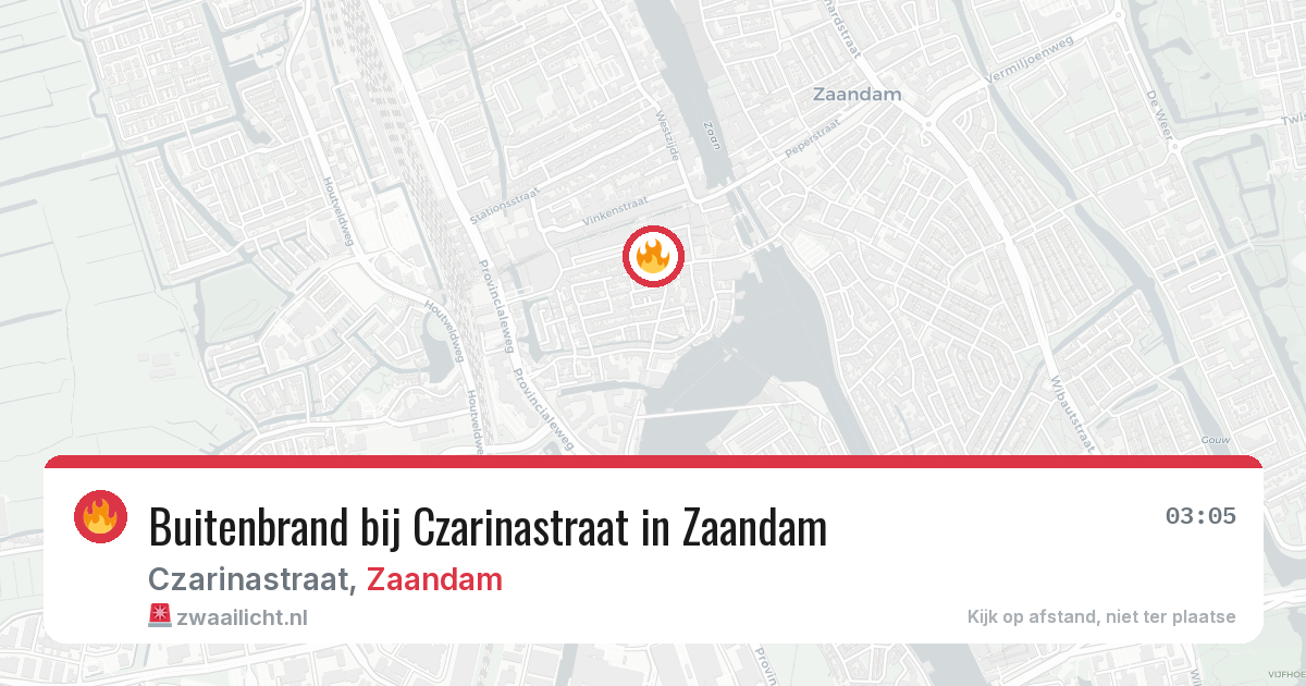 Buitenbrand bij Czarinastraat in Zaandam — 8 jun 2026