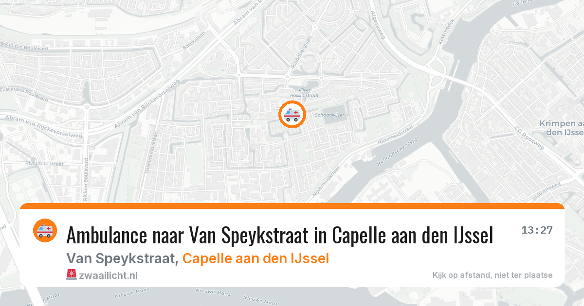 Ambulance naar Van Speykstraat in Capelle aan den IJssel — 10 jul 2026