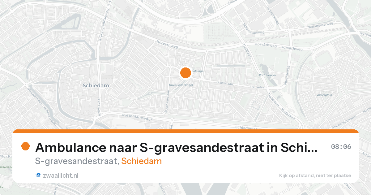 Ambulance naar S-gravesandestraat in Schiedam — 20 aug 2026