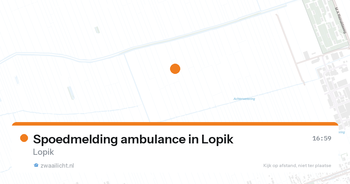 Spoedmelding ambulance in Lopik — 27 aug 2026