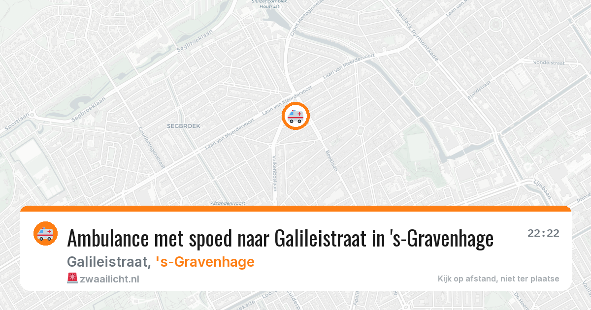Ambulance met spoed naar Galileistraat in 's-Gravenhage — 2 mei 2026