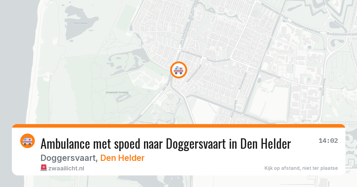 Ambulance met spoed naar Doggersvaart in Den Helder — 10 mei 2026