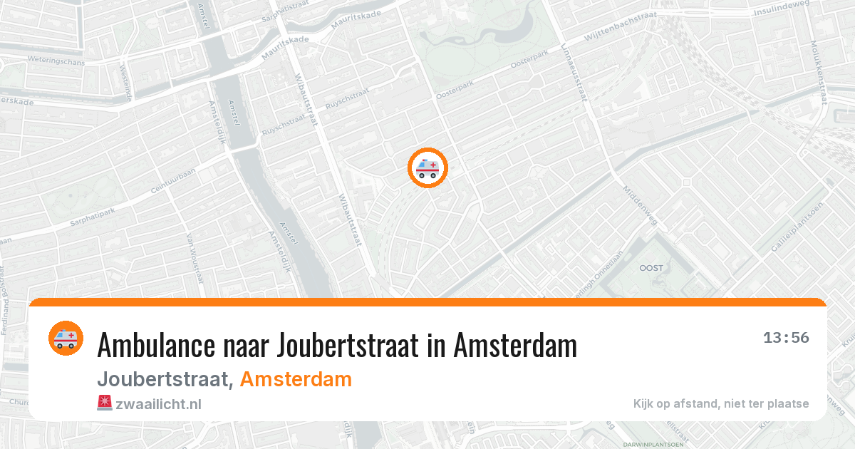 Ambulance naar Joubertstraat in Amsterdam — 7 aug 2026