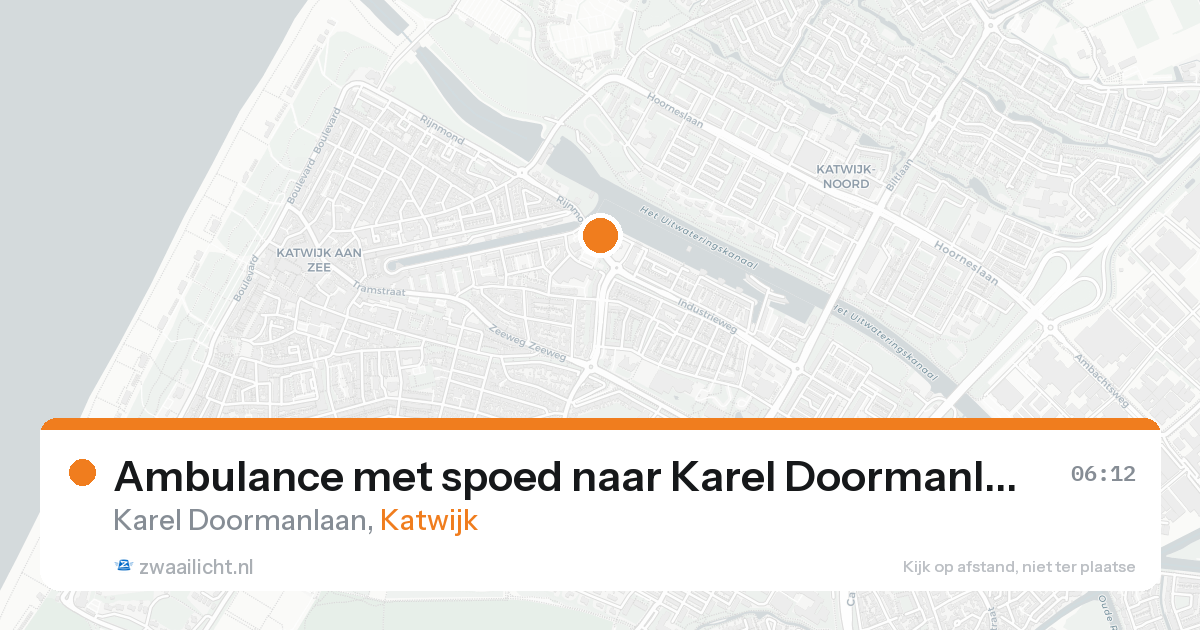Ambulance met spoed naar Karel Doormanlaan in Katwijk — 17 aug 2026