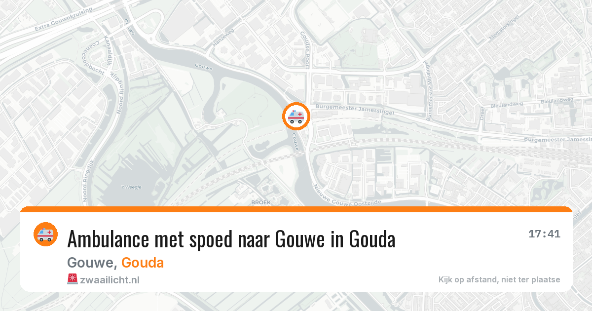 Ambulance met spoed naar Gouwe in Gouda — 9 mei 2026