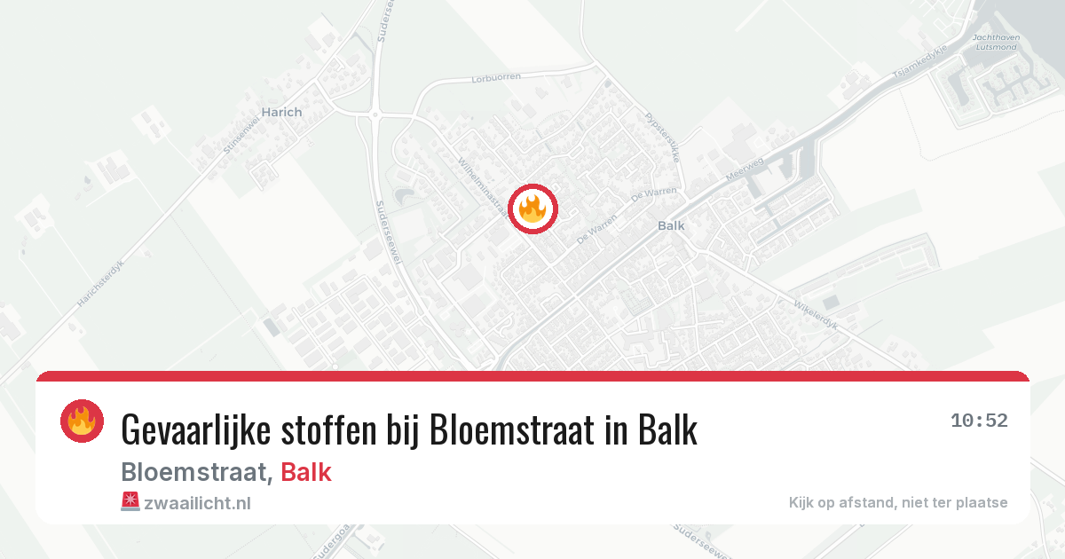 Gevaarlijke stoffen bij Bloemstraat in Balk — 30 apr 2026