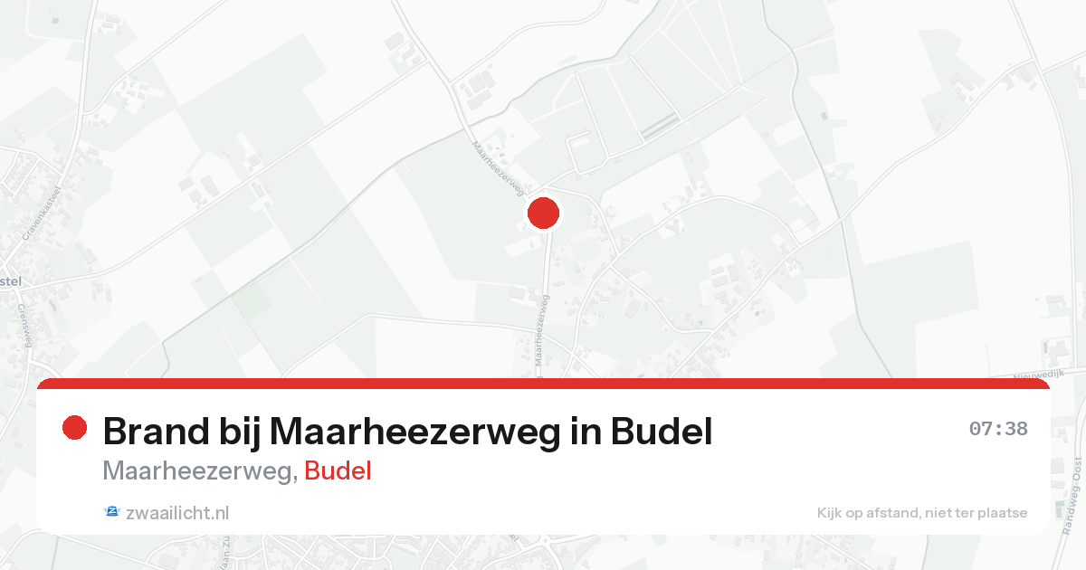 Brand bij Maarheezerweg in Budel — 16 aug 2026