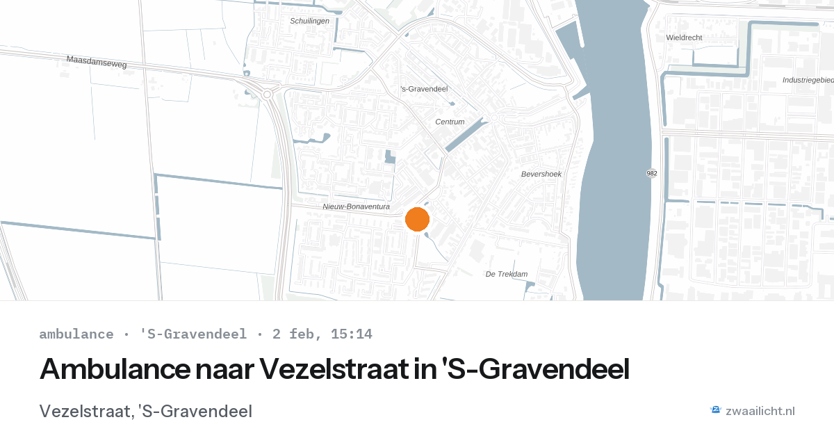 Ambulance naar Vezelstraat in 'S-Gravendeel — 2 feb 2026