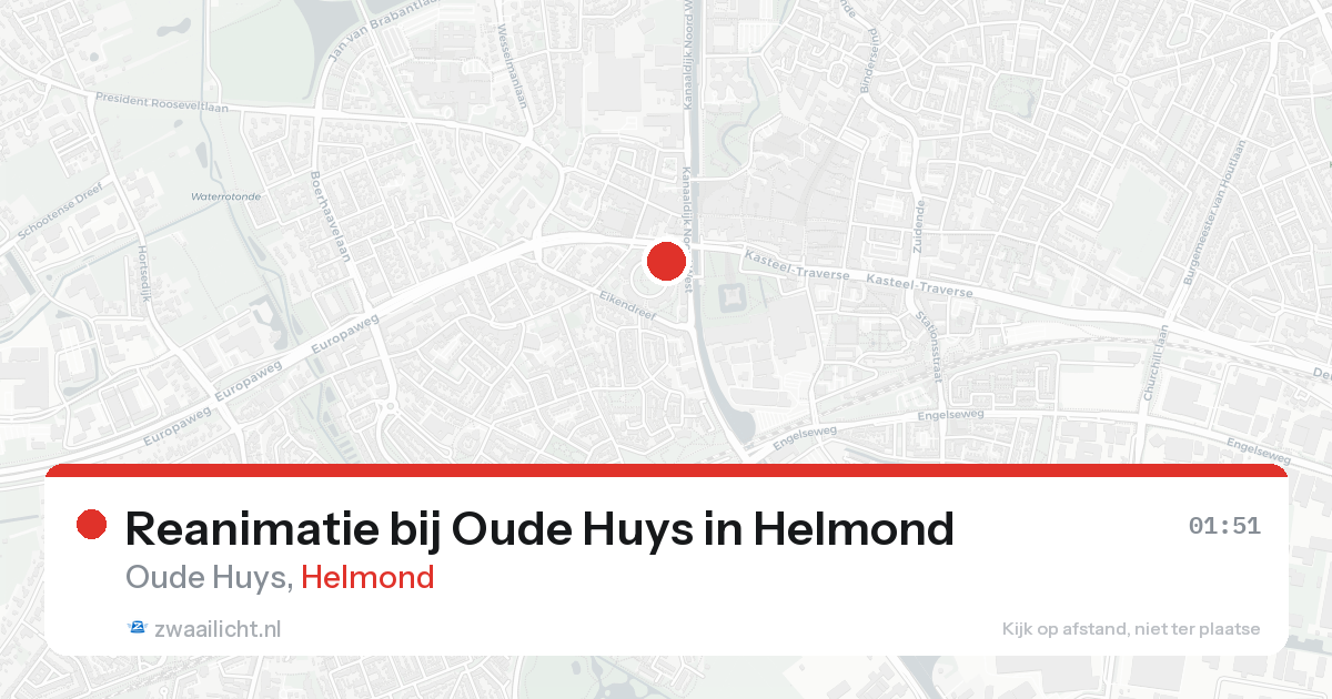 Reanimatie bij Oude Huys in Helmond — 20 aug 2026