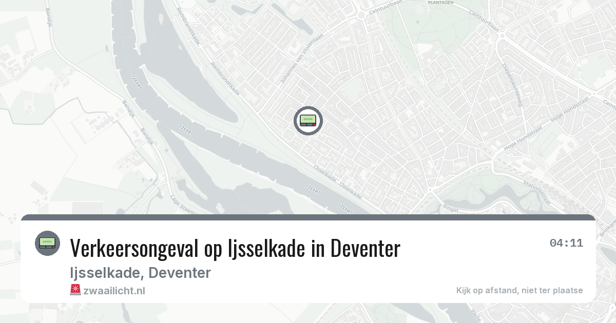 Verkeersongeval op Ijsselkade in Deventer — 4 jul 2026