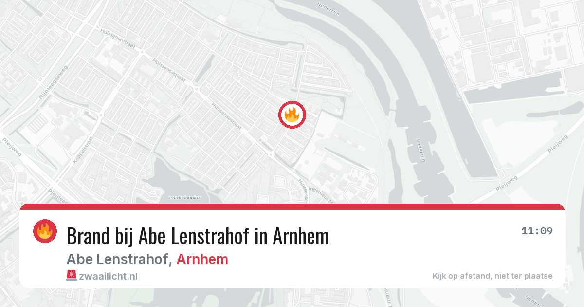 Brand bij Abe Lenstrahof in Arnhem — 29 mrt 2026