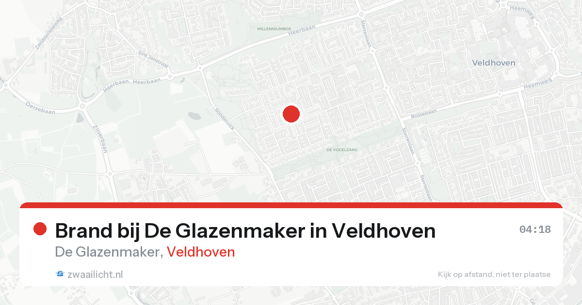 Brand bij De Glazenmaker in Veldhoven — 25 aug 2026
