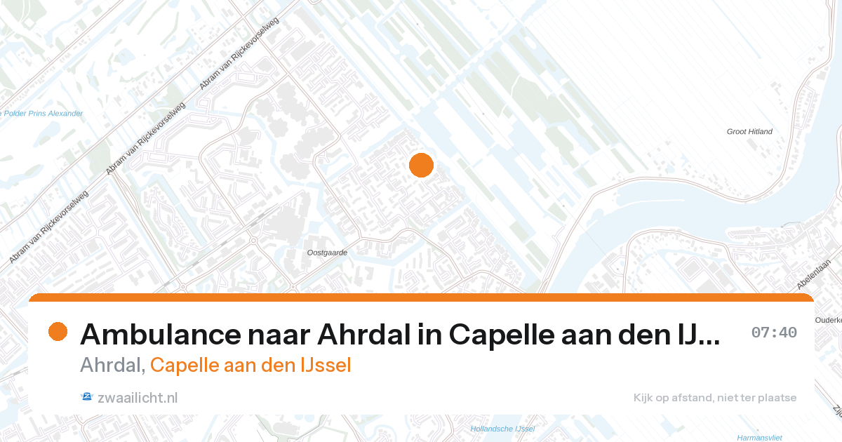 Ambulance naar Ahrdal in Capelle aan den IJssel — 27 aug 2026