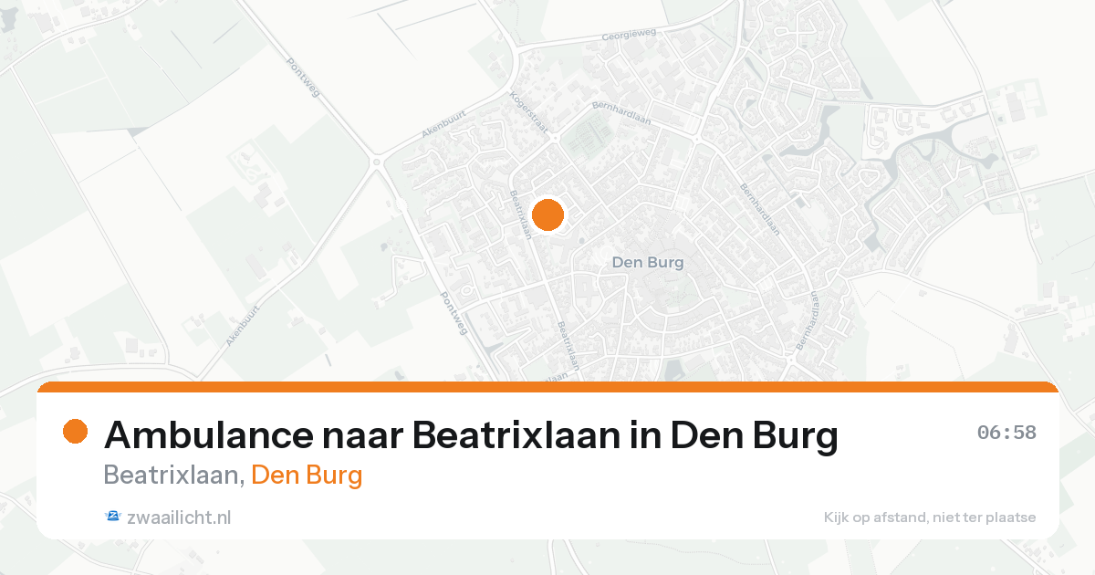 Ambulance naar Beatrixlaan in Den Burg — 20 aug 2026