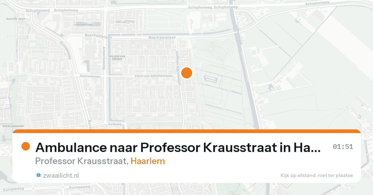 Ambulance naar Professor Krausstraat in Haarlem — 15 aug 2026