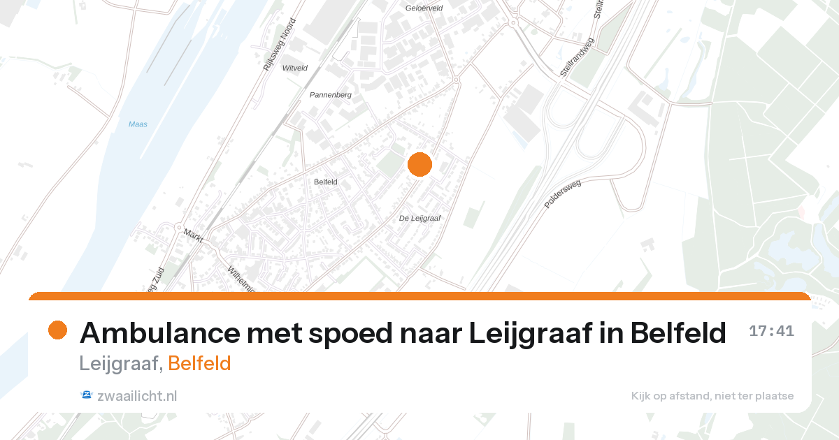Ambulance met spoed naar Leijgraaf in Belfeld — 25 aug 2026