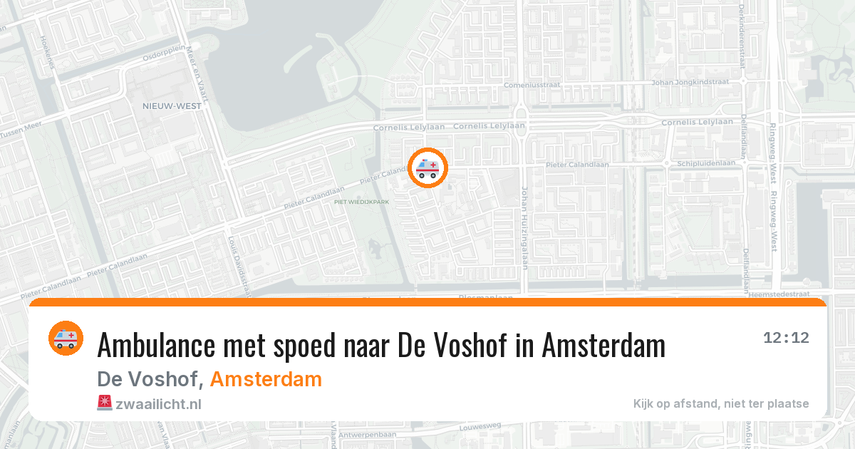 Ambulance met spoed naar De Voshof in Amsterdam — 24 mei 2026