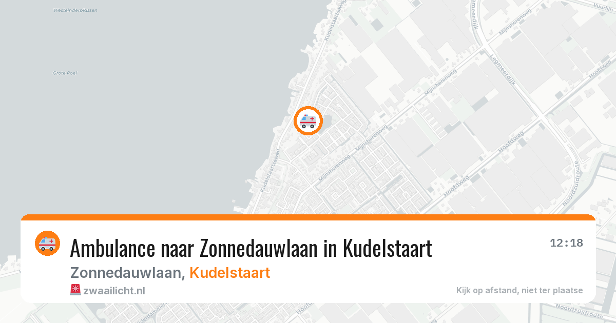 Ambulance naar Zonnedauwlaan in Kudelstaart — 12 jun 2026