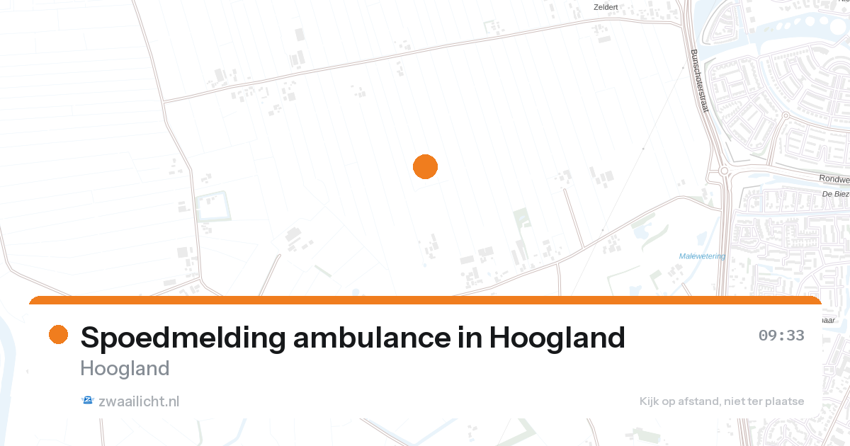 Spoedmelding ambulance in Hoogland — 27 aug 2026