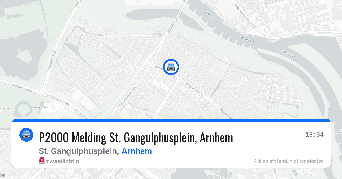 P2000 Melding St. Gangulphusplein, Arnhem — 18 jun 2026