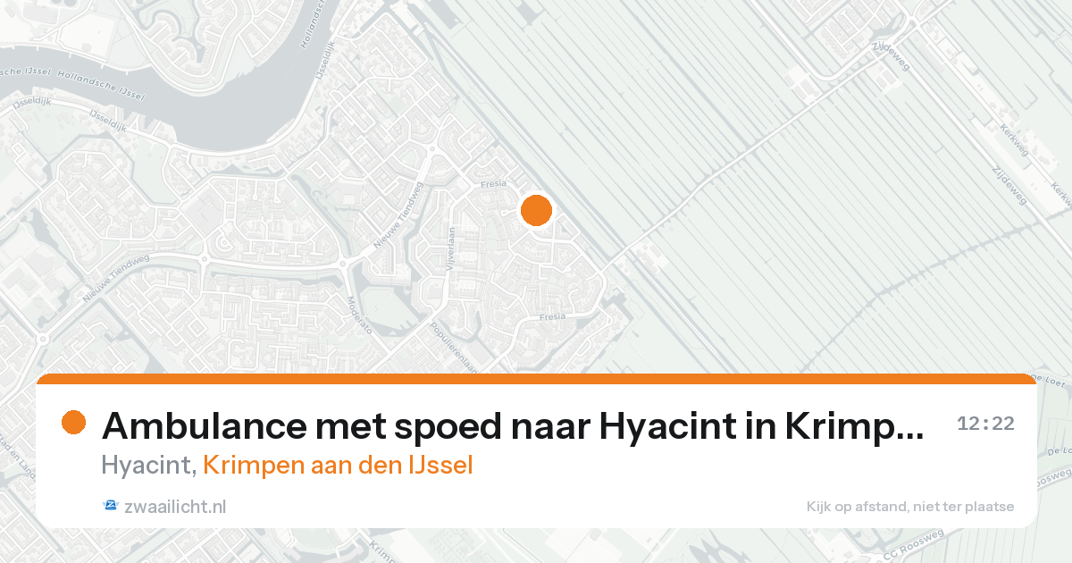 Ambulance met spoed naar Hyacint in Krimpen aan den IJssel — 18 aug 2026