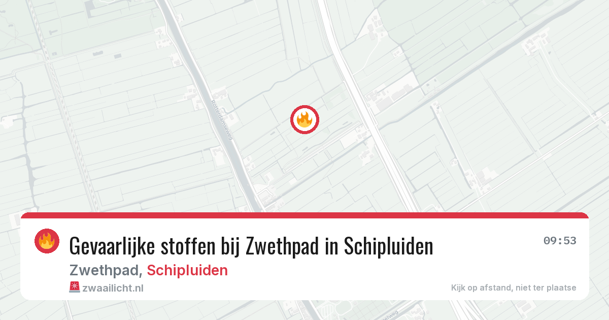 Gevaarlijke stoffen bij Zwethpad in Schipluiden — 13 apr 2026