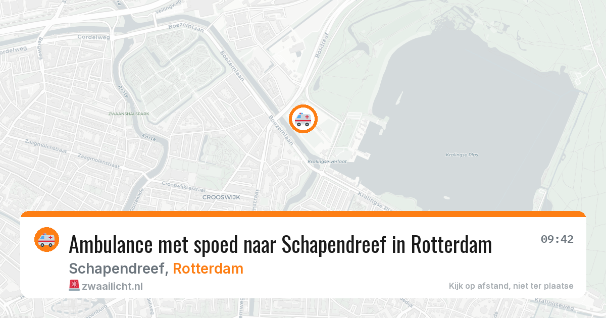 Ambulance met spoed naar Schapendreef in Rotterdam — 10 aug 2026