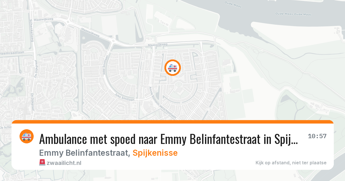 Ambulance met spoed naar Emmy Belinfantestraat in Spijkenisse — 17 jul 2026