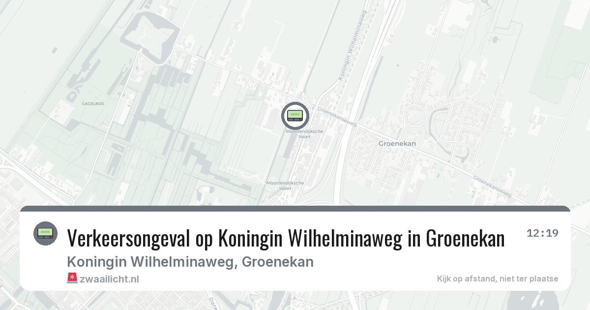 Verkeersongeval op Koningin Wilhelminaweg in Groenekan — 8 feb 2026