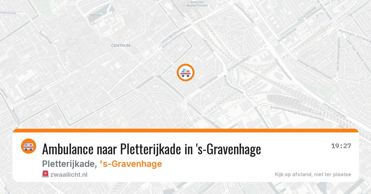 Ambulance naar Pletterijkade in 's-Gravenhage — 30 mrt 2026