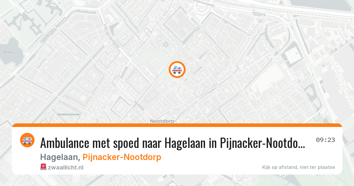 Ambulance met spoed naar Hagelaan in Pijnacker-Nootdorp — 11 aug 2026