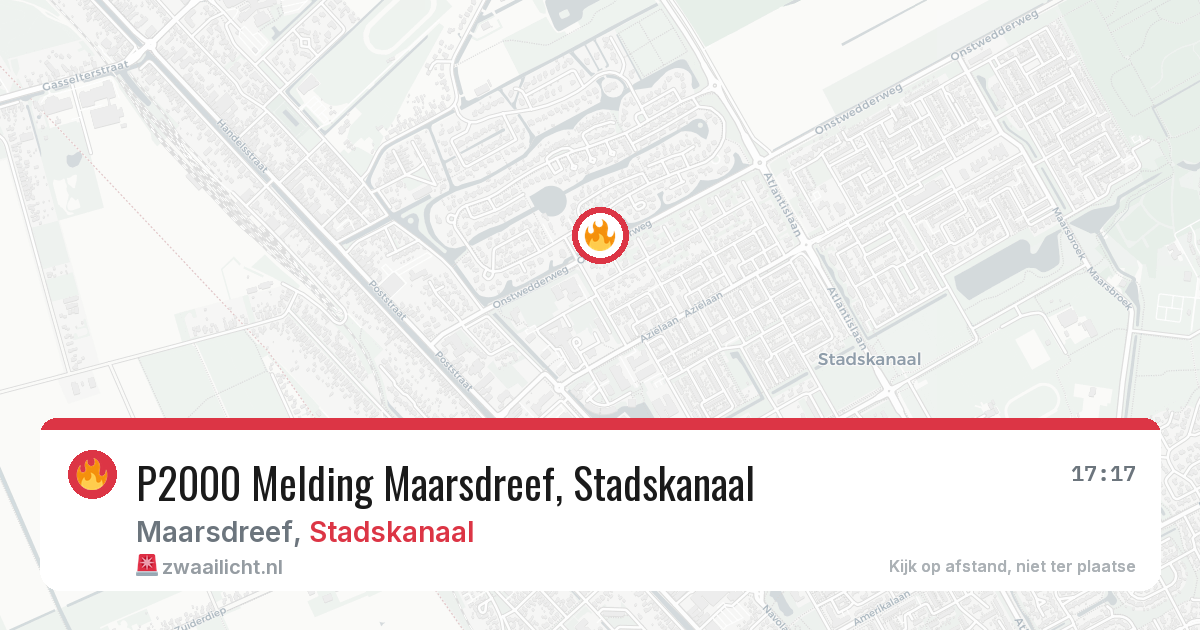 P2000 Melding Maarsdreef, Stadskanaal — 4 jul 2026
