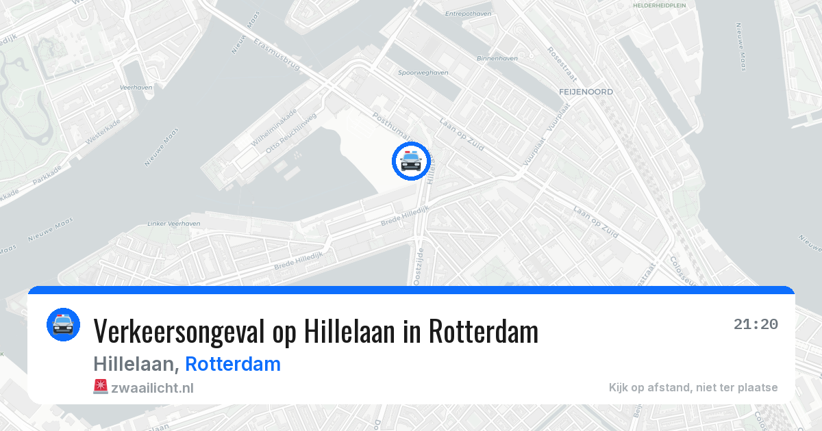 Verkeersongeval op Hillelaan in Rotterdam — 16 apr 2026