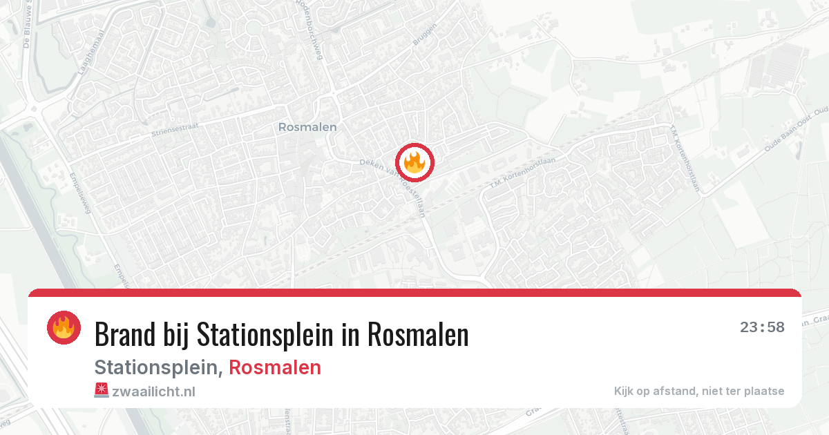 Brand bij Stationsplein in Rosmalen — 24 jan 2026