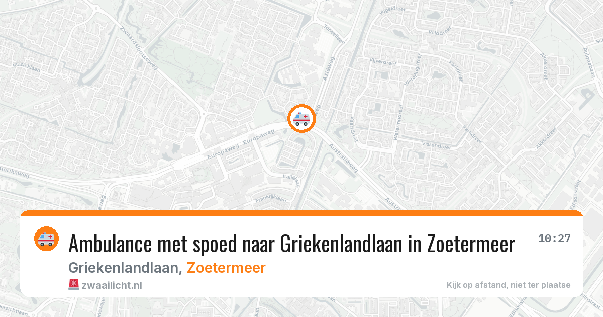 Ambulance met spoed naar Griekenlandlaan in Zoetermeer — 30 mrt 2026