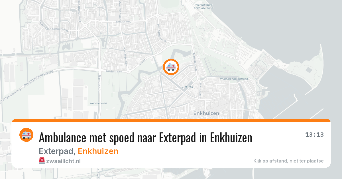 Ambulance met spoed naar Exterpad in Enkhuizen — 30 jun 2026