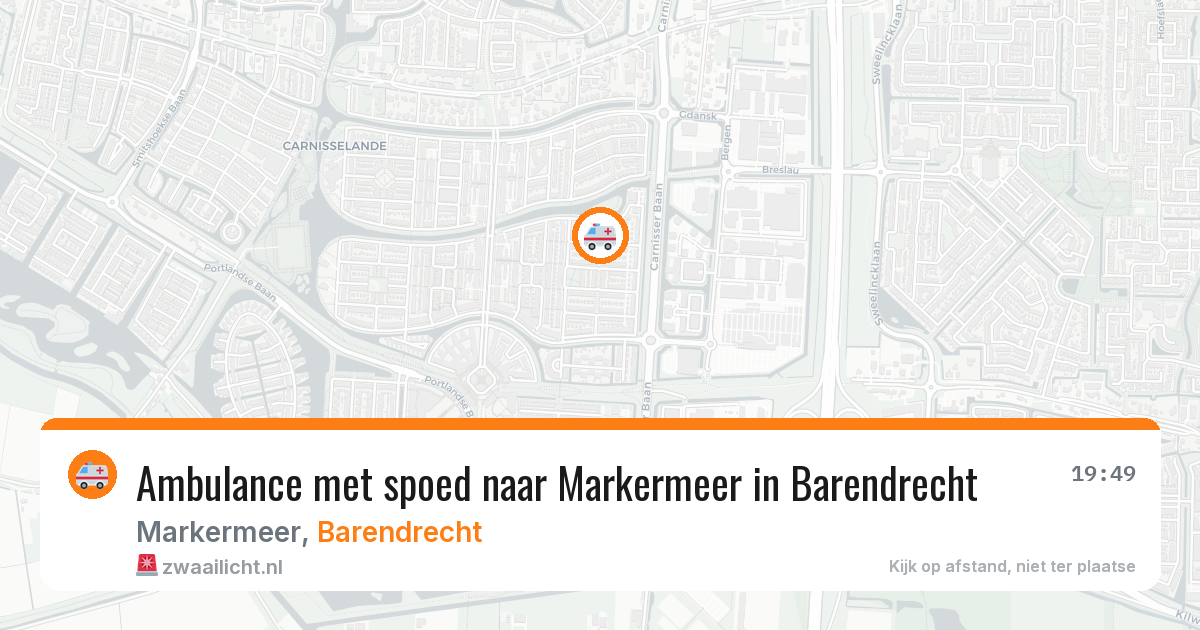 Ambulance met spoed naar Markermeer in Barendrecht — 1 jul 2026