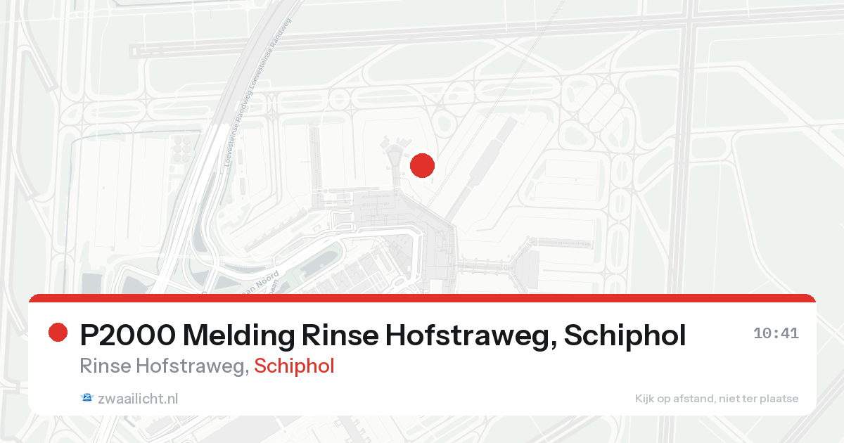 P2000 Melding Rinse Hofstraweg, Schiphol — 7 feb 2026