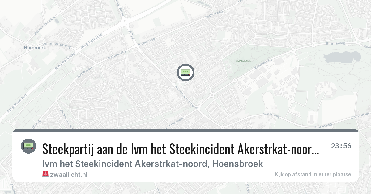 Steekpartij aan de Ivm het Steekincident Akerstrkat-noord in Hoensbroek — 21 apr 2026