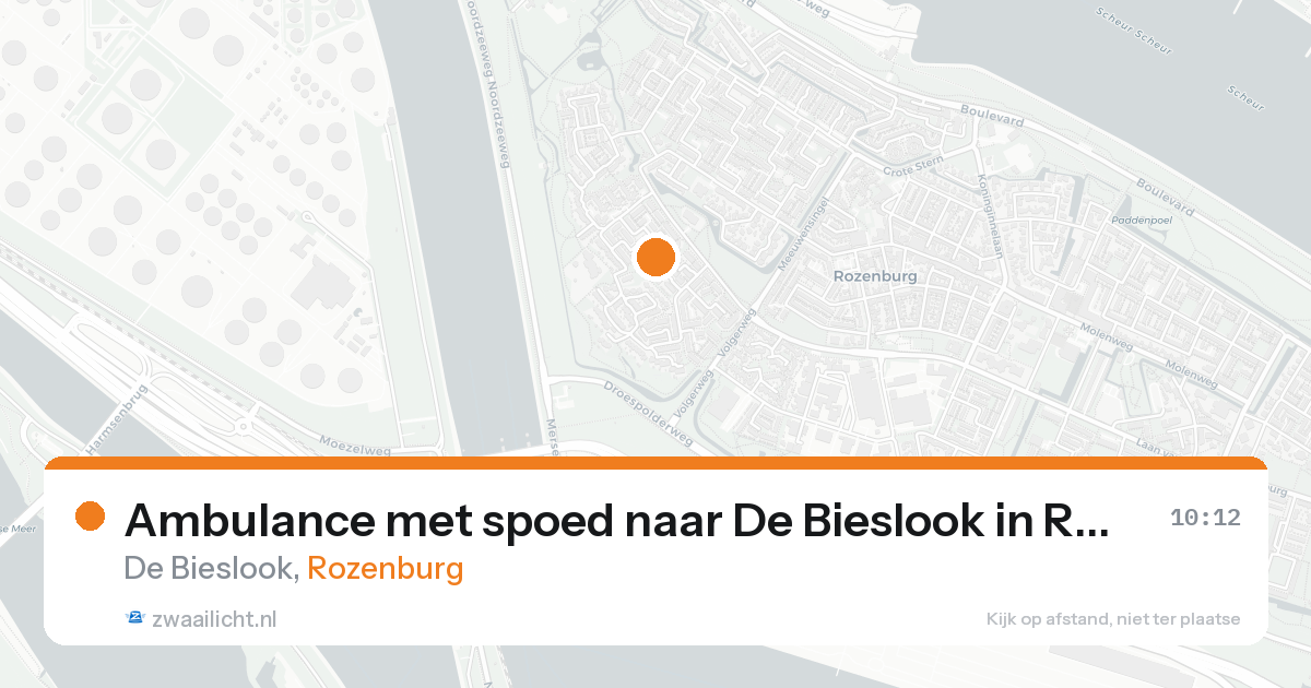Ambulance met spoed naar De Bieslook in Rozenburg — 17 aug 2026